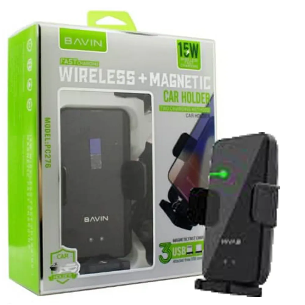 ce7bd29e64c88cc985c962d665f0aa50098f1733e8eb22da8c97183d5b18b9d0.webp هولدر شارژر بی سیم باوین BAVIN PC276 15W