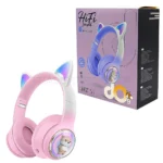 هدست بی سیم عروسکی مدل HIFI AKZ51 صورتی