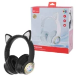 هدست بی سیم پرووان مدل PROONE PHB3585 فانتزی گربه ای مشکی