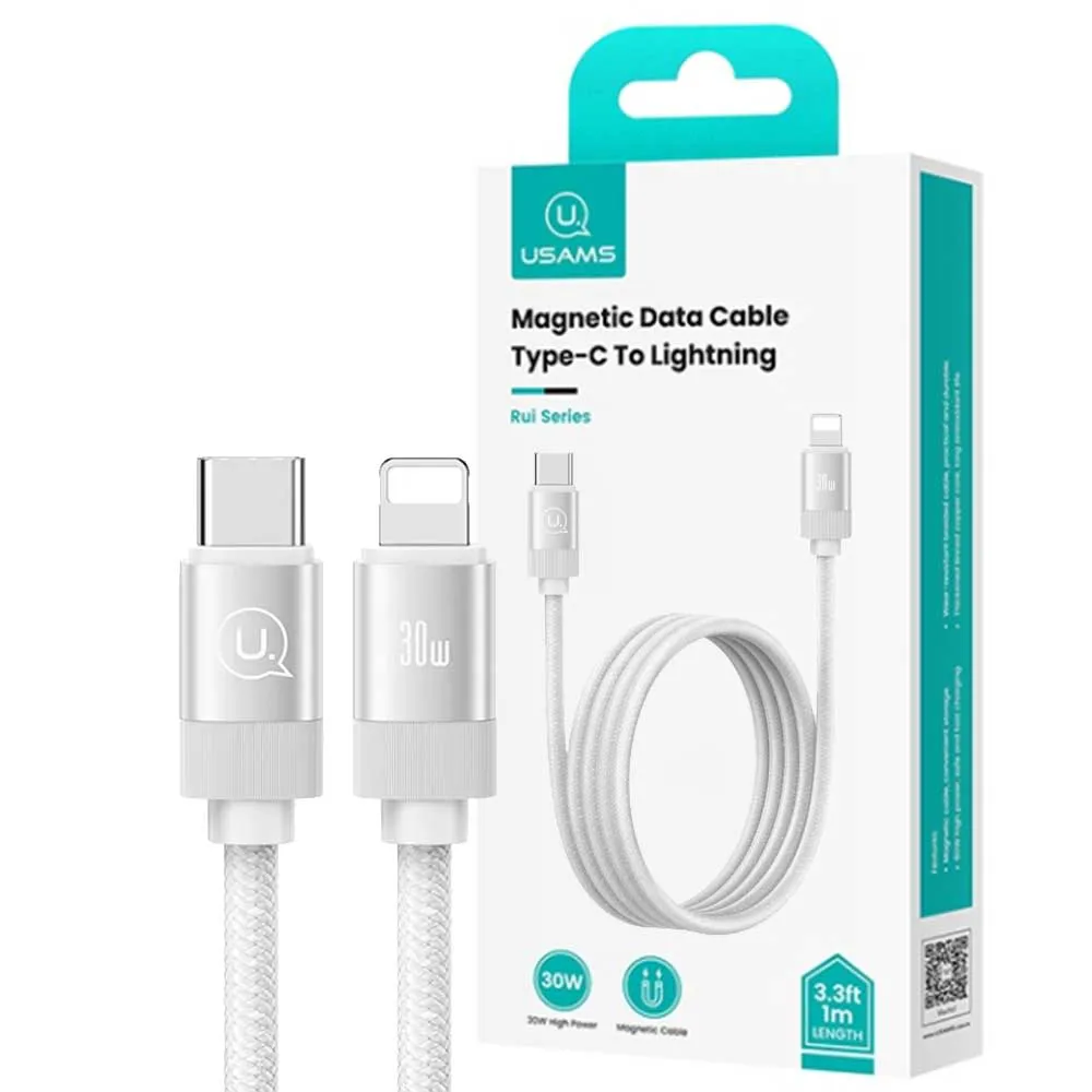 d54f2488a4ee279a08d386645d27d15f27cd93d1bbfea4617aa9474c01e70122.webp کابل لایتنینگ یوسمز مدل Usams SJ705 PD IPHONE نقره ای