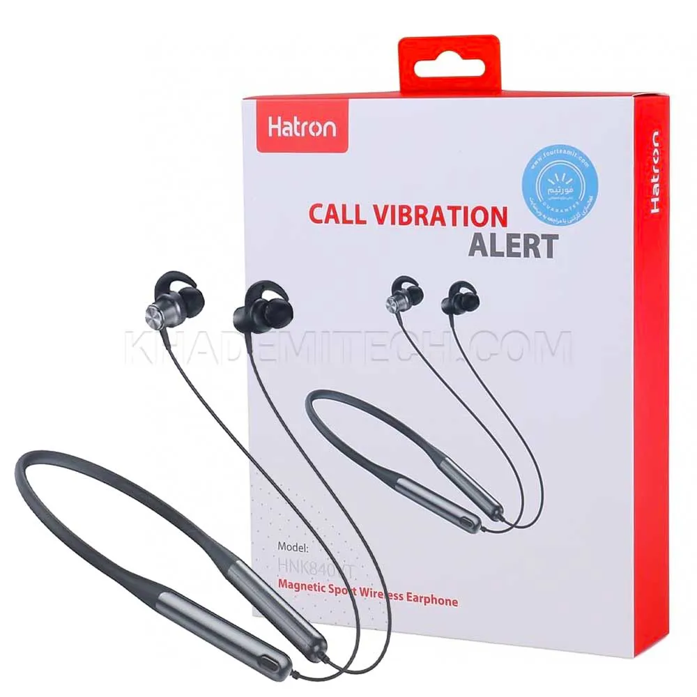 d89835a974a267488f78929ea948f5b21c2388a0d55b121327d749ad6da63b8a.webp هندزفری بلوتوثی گردنی هترون مدل HATRON HNK840VT مشکی