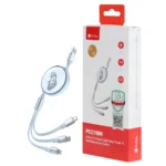 کابل شارژ و تبدیل USB سه در یک پرووان مدل PCC118R 1.1M آبی