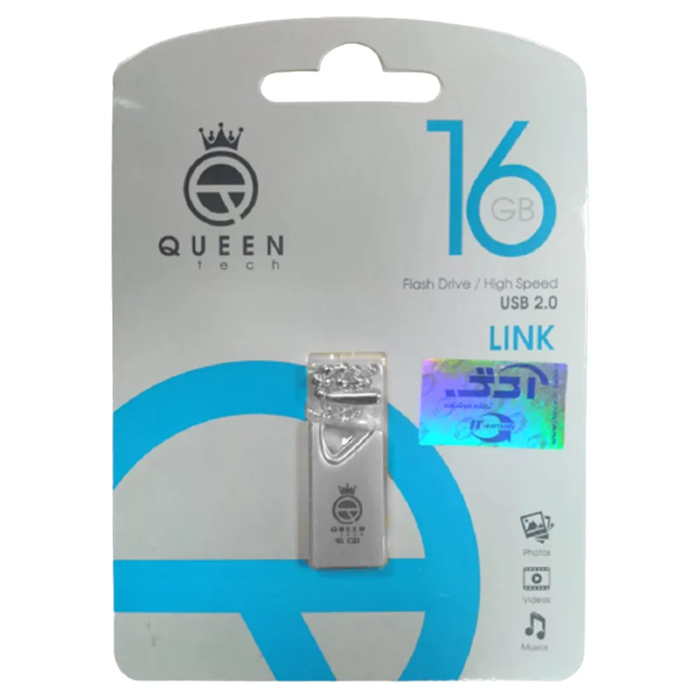 d92772c1c5800bec7a1d0fc863a47e2ed0e99303786db2528f65dc2674c9dd5e.webp فلش QUEENTECH LINK 16G گارانتی مادام العمر
