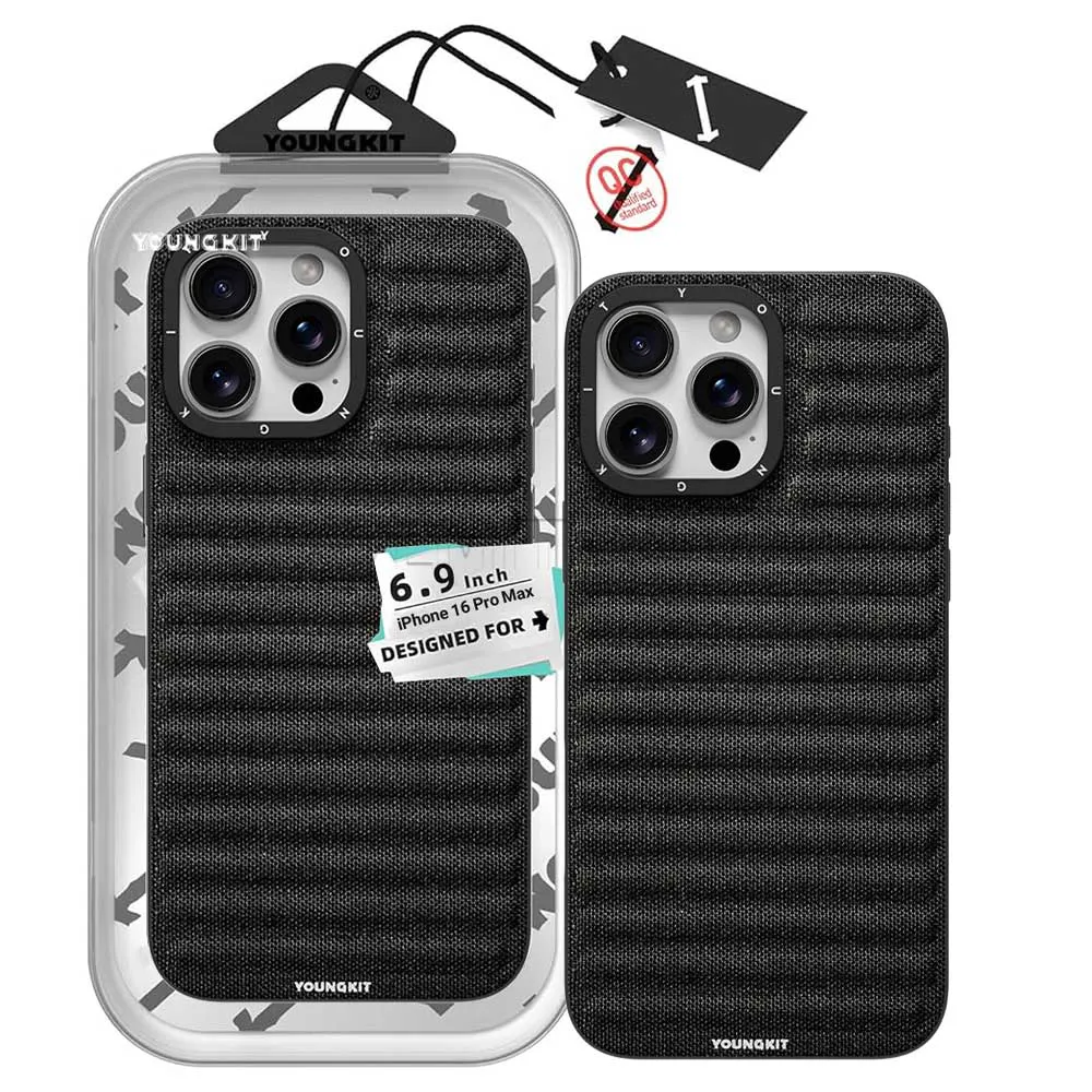 d93a01bccb5f87dbf6638f55d8c7dd133383572945173a0321a319f395d05123.webp قاب اپل یانگ کیت مدل YoungKit FABRIC 16 ProMax مشکی