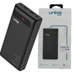.پاوربانک 20000 20PRمشکی UNIVO