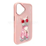 قاب اپل مدل Nimmy Cool Cute White rich beauty IPHONE 16 صورتی