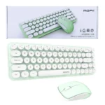 کیبورد و ماوس بی سیم مافی مدل IBEAN PURE سفید سبز