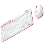 کیبورد و ماوس بی سیم لاجیتک مدل LOGITECH MK240 NANO سفید قرمز