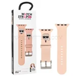 بند ساعت اپل کارلاگرفیلد مدل KarlLagerfeld 42 Up to 49 صورتی