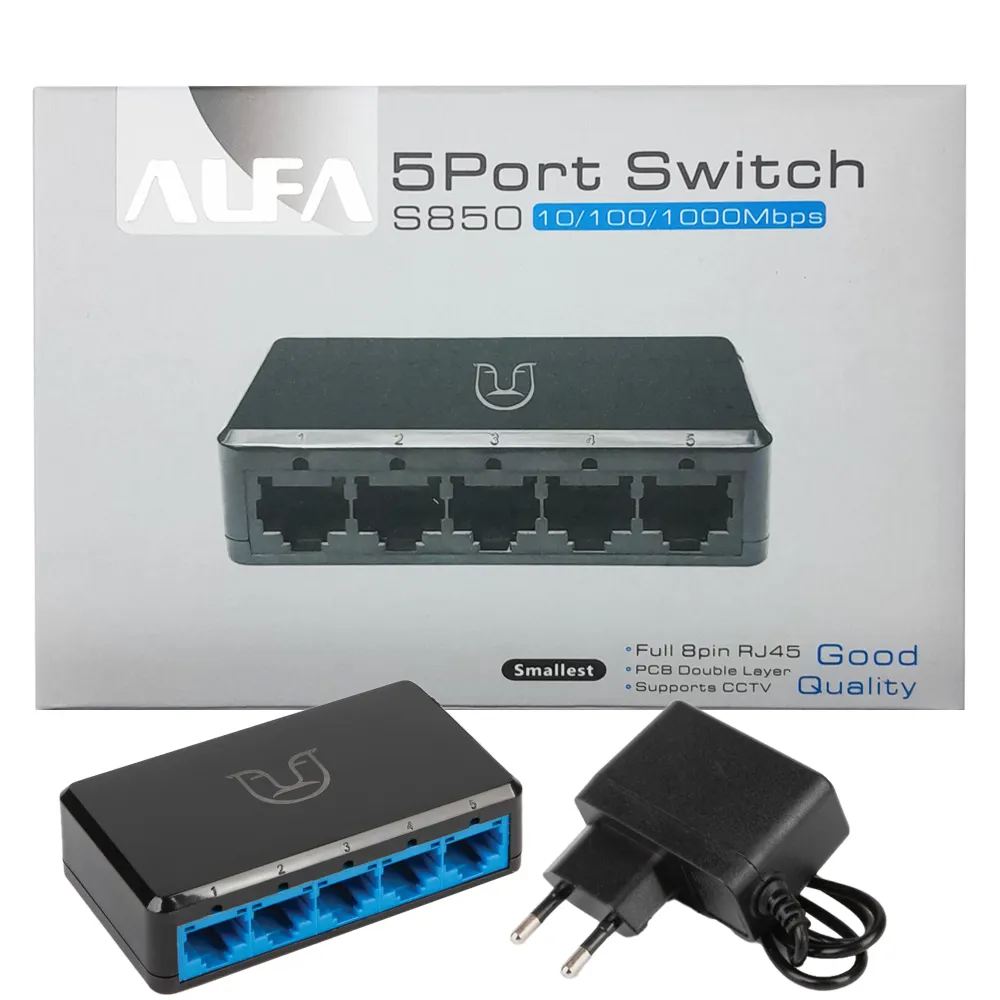 e4fe91a96a2f9f14c1422211e105dcdcd558cc87fd5a2239e8297a87cb1cbb1f.webp هاب سوئیچ آلفا ALFA 5Port 1000 S850