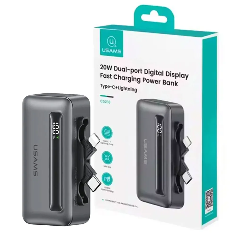 e53e3c443bab1ba3e1e8e41364a762dc938205d2ef910c63a9aab422003113eb.webp پاوربانک یوسمز مدل Usams CD233 4500mAh 20W مشکی