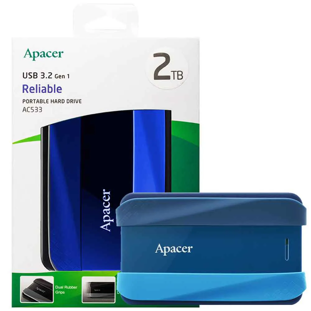 e74dfa0910b729db315416250d0a5ac19920826119dd84f67f61ceac5bb66717.webp هارد اکسترنال اپیسر مدل Apacer AC533 2TB آبی