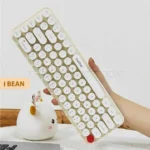 کیبورد و ماوس بی سیم مافی مدل IBEAN PURE MOFII بژ