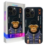 قاب اپل مدل Nimmy Cool Cute Gorilla IPHONE 15 ProMax مشکی