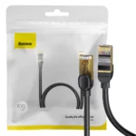 کابل پچکورد بیسوس مدل BASEUS BLACK 1M CAT6 گارانتی آونگ