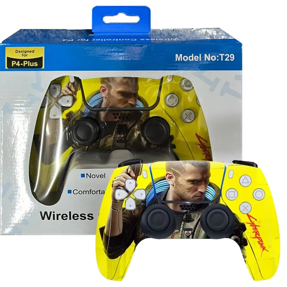 e9c9675a06a561086886f89ab2e9a1d19f6a1481eec3753f20cc2e5719d35c83.webp دسته PS4 طرح PS5 زرد TB29 Cyperpunk