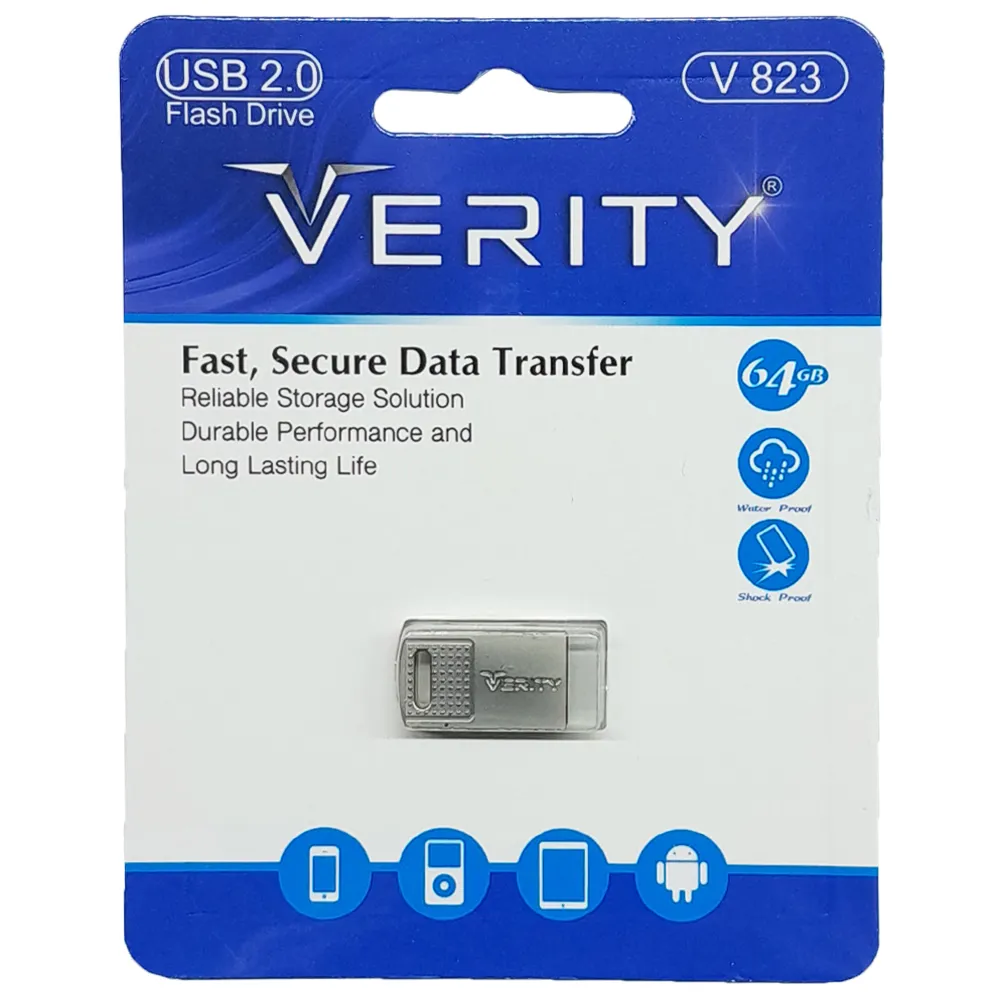ecbc6e81846924da26146f3a90a937b5dce12dffbde26c8e892b3f31724d9c5e.webp فلش وریتی مدل 823 VERITY 64G