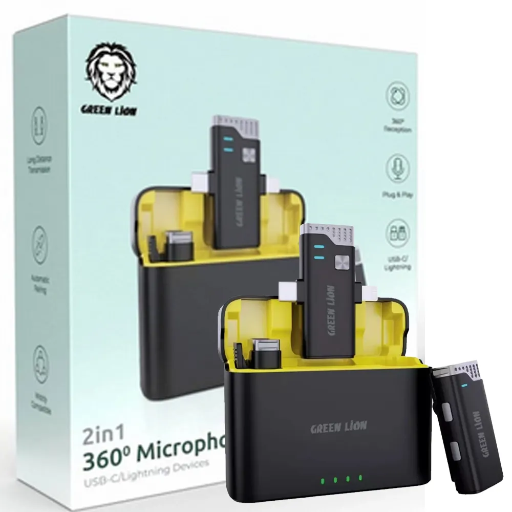 ed00656d97aa14f2ee4564b769fc4d20360e5c15f824b18404ef87b0199e177b.webp میکروفن گرین لاین مدل GREEN LION 360 3IN1 GN3IN1MIC360D