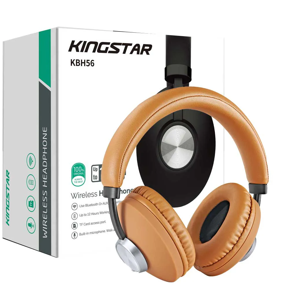 ed02a33e2b89f69354a00c796785cbd84c39b42ee9143f77fabb2eeec5a96a8b.webp هدست کینگ استار BTرم KBH56قهوه ای Kingstar