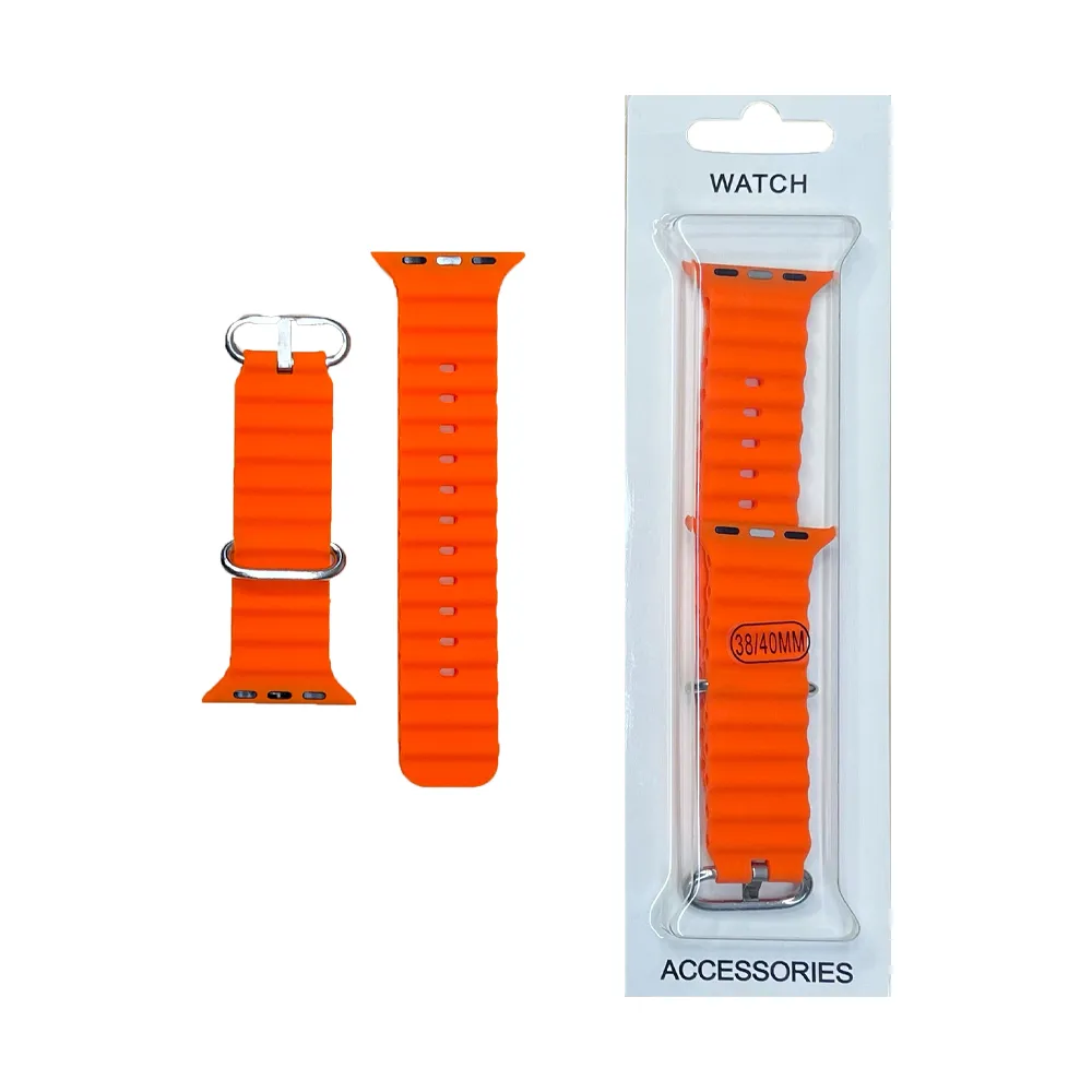 ed300a1904380ea563266d762a168cf6277e58b8039245fc2a9ab492f7cfc494.webp بند اپل واچ OCEAN 38mm/40mm/41mm نارنجی