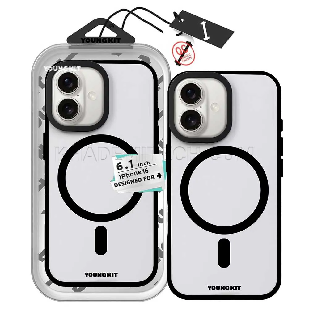 ee561b86a73563fef963e6319765601f2eeea8044e0da157f8423cd7ec06de27.webp قاب اپل یانگ کیت مدل YoungKit Crystal iPhone 16 شفاف مشکی