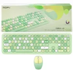 کیبورد و ماوس بی سیم مافی مدل MOFII 666MIX سبز