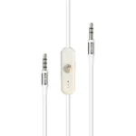 کابل صدا میکروفن دار موکسوم مدل MOXOM AUX-41M 1M سفید