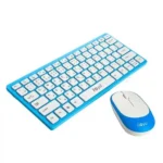 کیبورد و ماوس بی سیم رویال مدل ROYAL RKM-810 سفید آبی