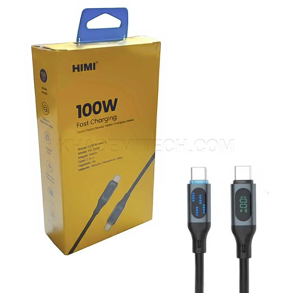 f57bda35f6c9f6ed45c8a1e74dd4c25ea59cf9f1a546d0148a9a48c3e5484009.webp کابل تایپ سی فست شارژ هیمی مدل HIMI VQ-D140 Fast Charging 100W