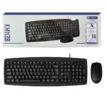 کیبورد و ماوس سیم دار لاجی کی مدل LOGIKEY KM113B مشکی گارانتی الماس