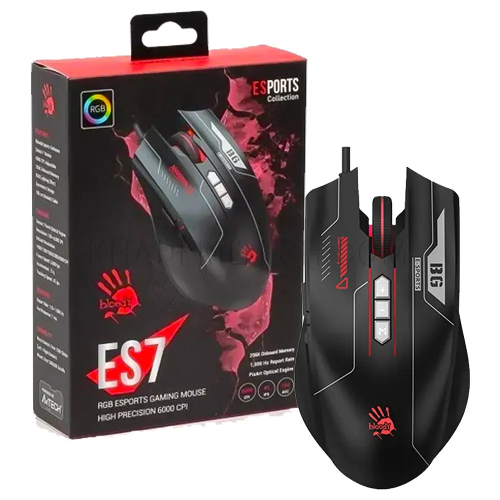 f7607e9fbc1c3c6ef485345b28cb34fd4da597877e93c6f11949b7dbbcc25ec1.webp ماوس سیم دار گیمینگ ایفورتک مدل A4TECH BLOODY ES7