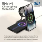 شارژر بی سیم پرومیت مدل PROMATE AURAFOLD-TRIO 3in1