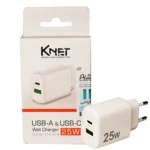 شارژر کلگی کی نت مدل KNET 25W 2PORT PD+USB