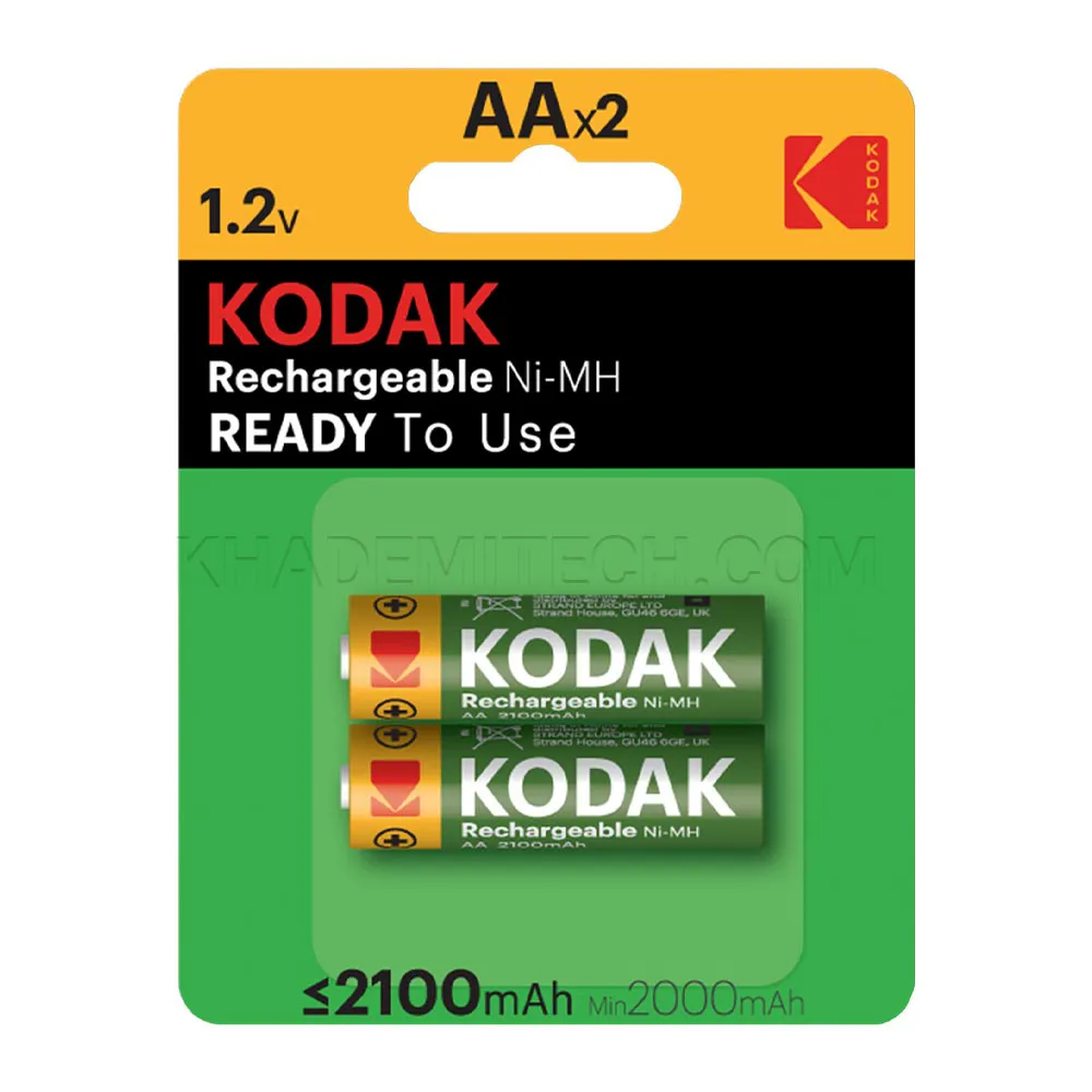 f9b38613d09c1f829565a633bda652cf82a25d065871ea1958abb8d3b89da995.webp باطری شارژی قلمی کداک مدل 2100 KODAK دو کارتی