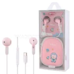 هندزفری سیم دار پرووان مدل PROONE PHF3917 فانتزی صورتی