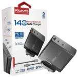 شارژر دیواری پرومیت مدل PROMATE GanCharge-140W