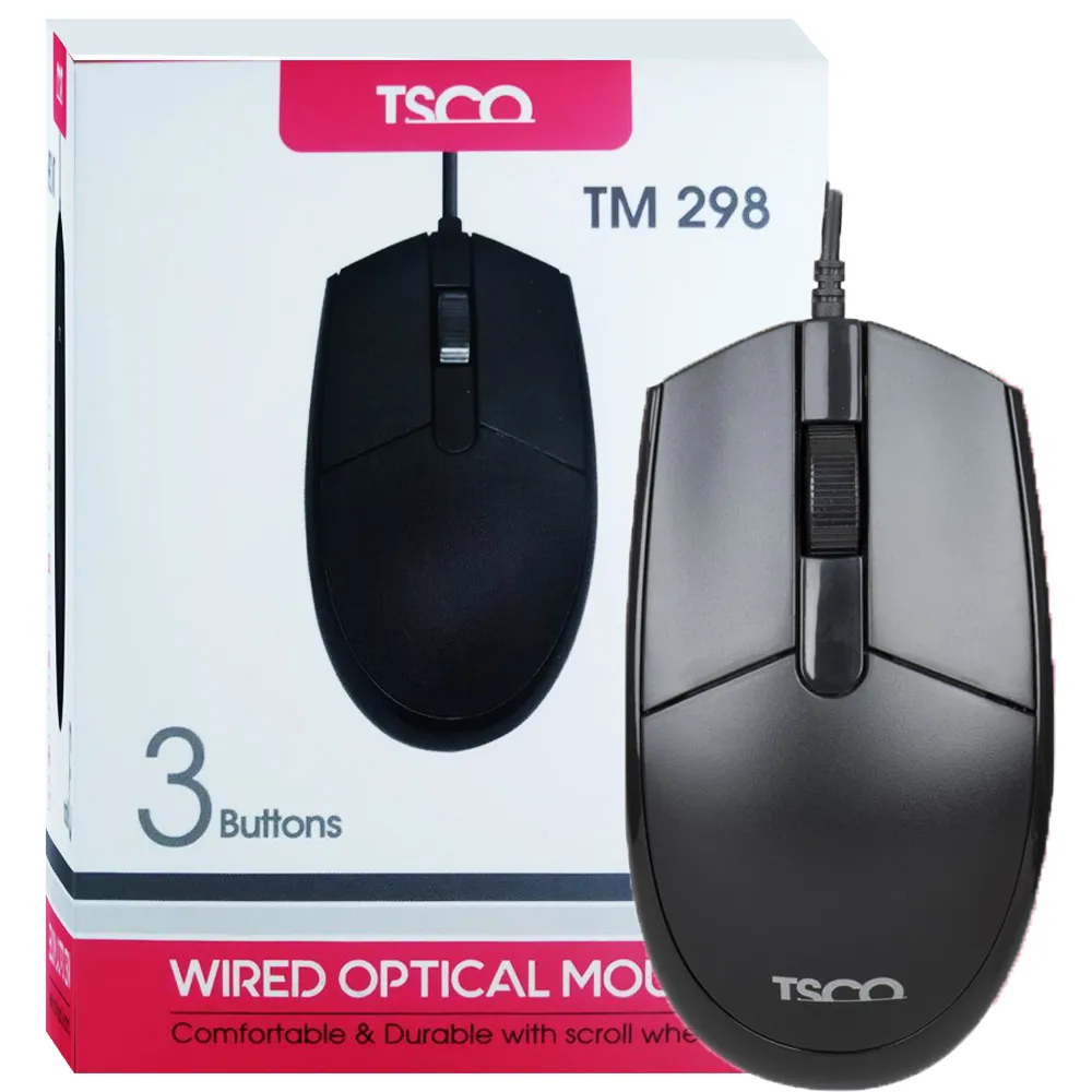 fb7d9a8a59a34dfe20dc3427df27211839ff0fcac14d0a54e30208b39cc6633d.webp ماوس سیم دارتسکوTSCO TM-298