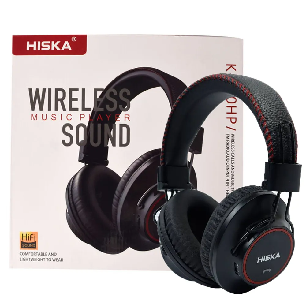 ff49eb4c0f733b6633b7e88c18d61d51e80d3d2c6c744b003599694da7efb684.webp هدست هیسکا بلوتوثی رم خور K-350HP مشکی HISKA